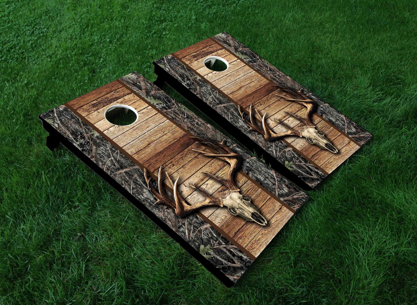 Deer skull with camo