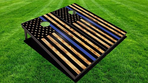 Thin Blue Line Cornhole Board