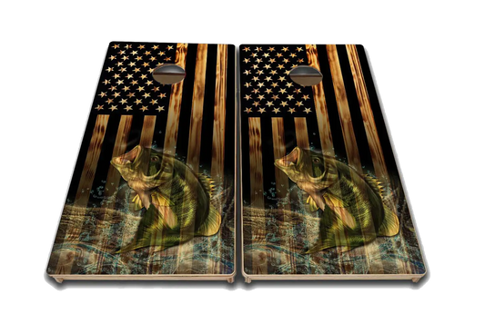 Big Mouth Bass And Flag Boards