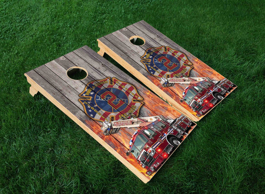 NY Fire Department Cornhole Board