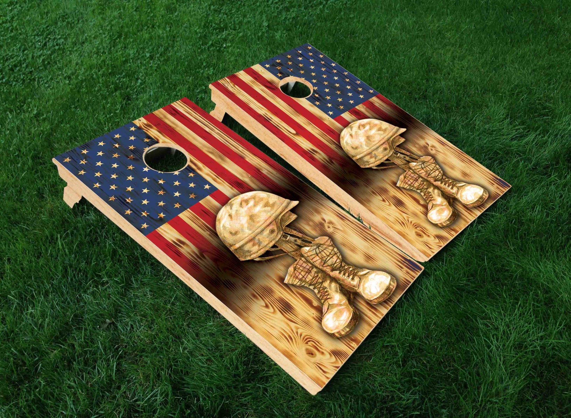 scorpion american flag helmet American Soldier Memorial Cornhole Board – Scorpion Cornhole