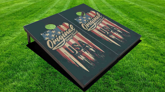 USA Original Vintage Flag Cornhole Board