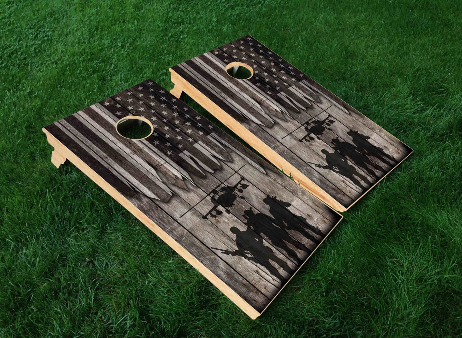 Honor American Soldiers Cornhole Board - Scorpion Cornhole